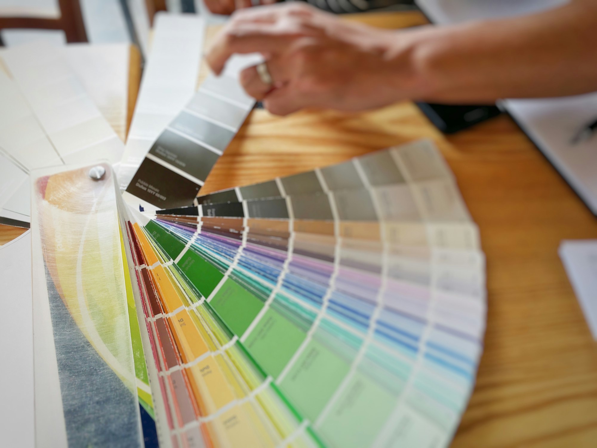 Catalogue of colors for interior and exterior design. Shades of color menu